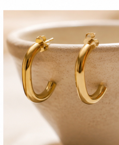 Sculpted Curve Hoops